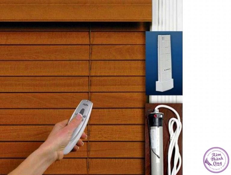 Rèm Sáo Gỗ Tự Động Chất Lượng, Giá Rẻ Tại Rèm Thành Công 3 Rèm sáo gỗ tự động trang trí phòng ngủ